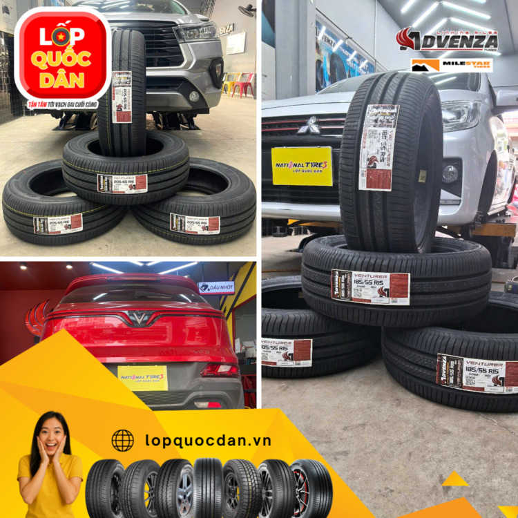 Lốp Quốc Dân - Advenza, Milestar. Hệ thống TPHCM