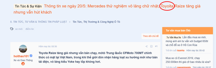 Thông tin xe ngày 20/5: Mercedes thử nghiệm vô lăng chữ nhật, Toyota Raize tăng giá nhưng vẫn hút khách