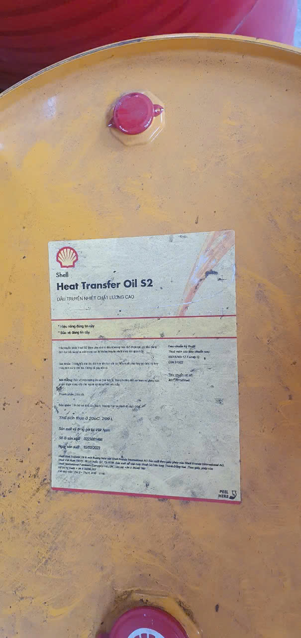 Dầu truyền nhiệt Shell Heat Transfer Oil S2 chính hãng.
