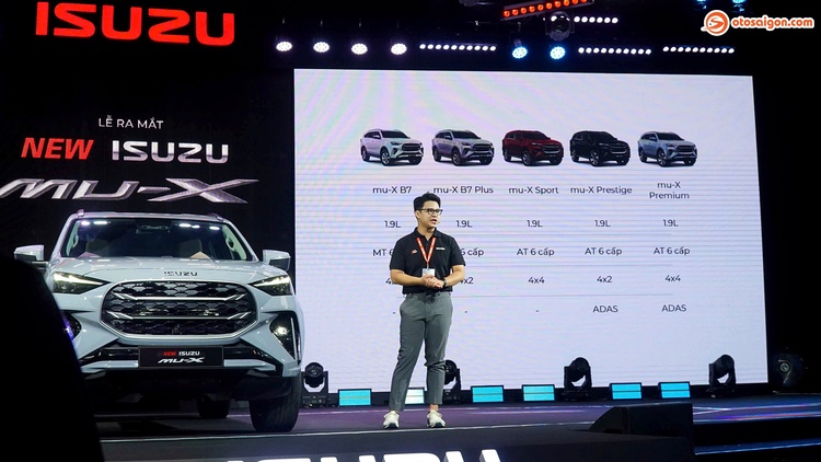 Isuzu mu-X 2025 ra mắt VN với 5 phiên bản, chốt giá từ 928 triệu đồng
