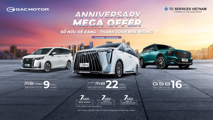 GAC MOTOR Việt Nam mừng sinh nhật 1 năm với ưu đãi hấp dẫn nhất từ trước đến nay