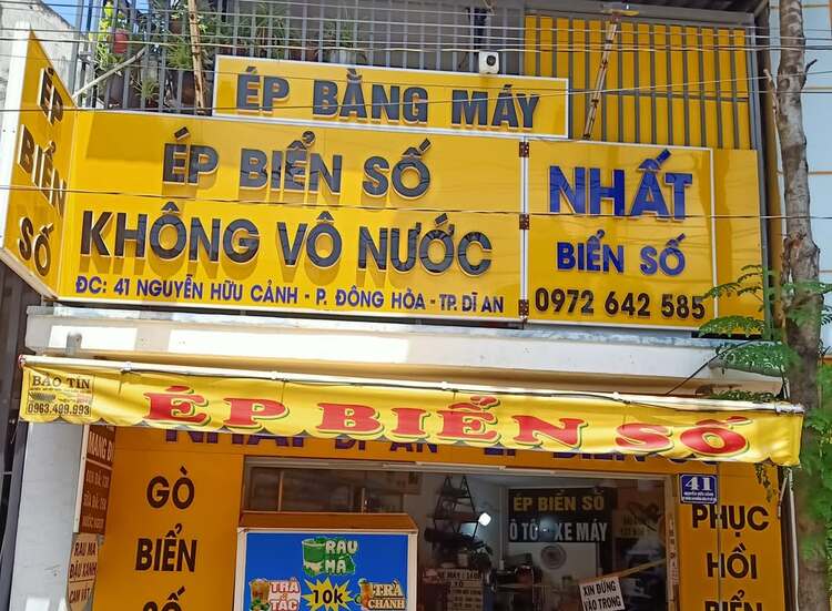 Top 3 địa chỉ ép biển số chống nước chất lượng nhất tại Bình Dương