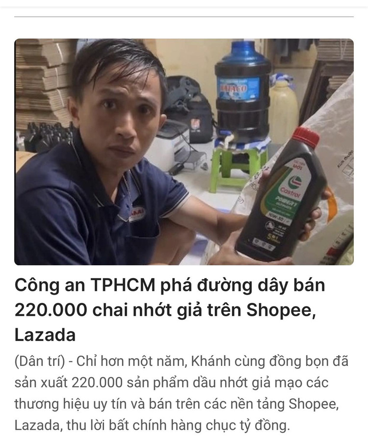 Giá nhớt hãng cao có khiếu nại được không nhỉ?