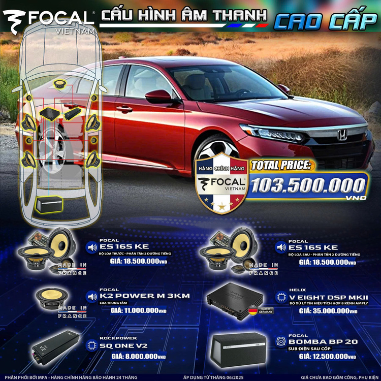 Nâng Tầm Honda Accord Với Dàn Âm Thanh Focal – Gắn Loa Focal, Nghe Là Mê!