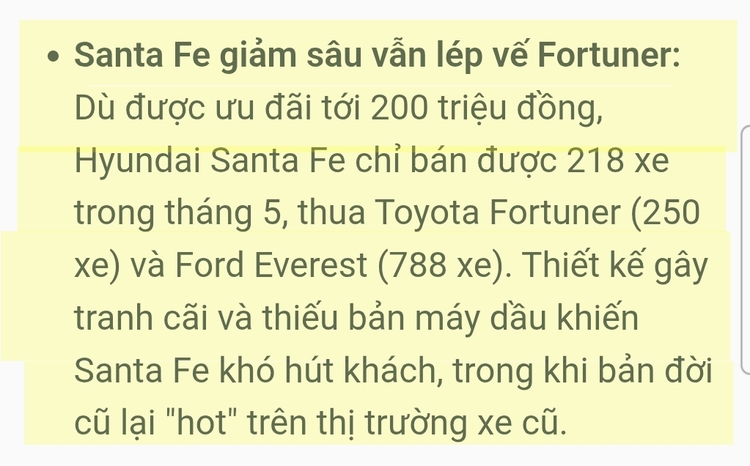 Thông tin xe ngày 16/6: Việt Nam đặt mục tiêu tiêu thụ 1 triệu ô tô/năm, Santa Fe giảm giá vẫn "ế"