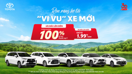 Đừng bỏ lỡ cơ hội miễn 100% thuế trước bạ khi mua xe Toyota