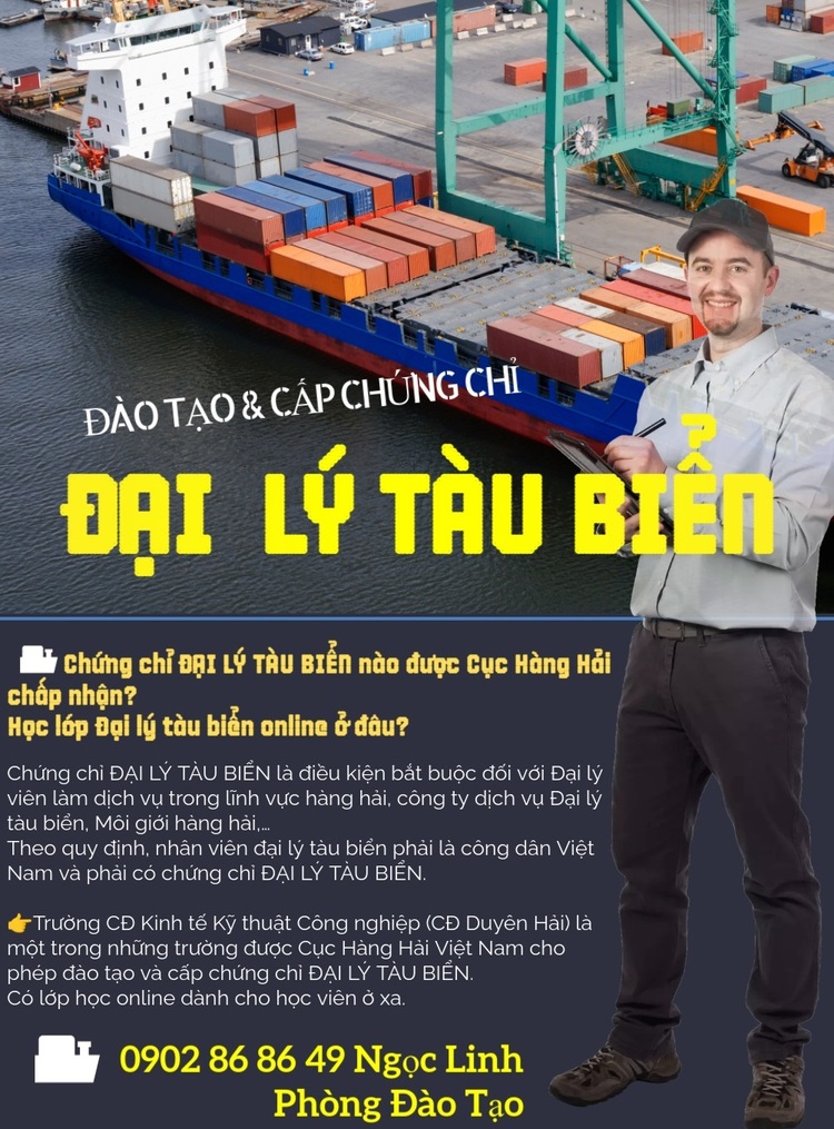 Đào tạo,Thi cấp CHỨNG CHỈ ĐẠI LÝ TÀU BIỂN làm việc trong ngành đại lý tàu biển, hàng hải