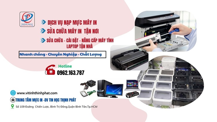 Dịch vụ nạp mực, sửa chữa máy in tận nơi uy tín
