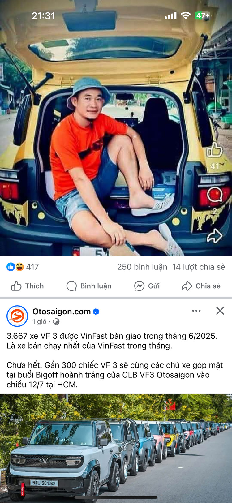 11.382 xe ô tô điện đã được VinFast bàn giao trong tháng 6/2025, VF3 bán nhiều nhất