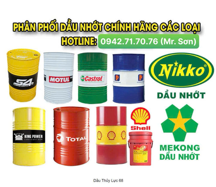 Đại lý mua bán Nhớt 10, Nhớt Thủy Lực chính hãng, giá rẻ.
