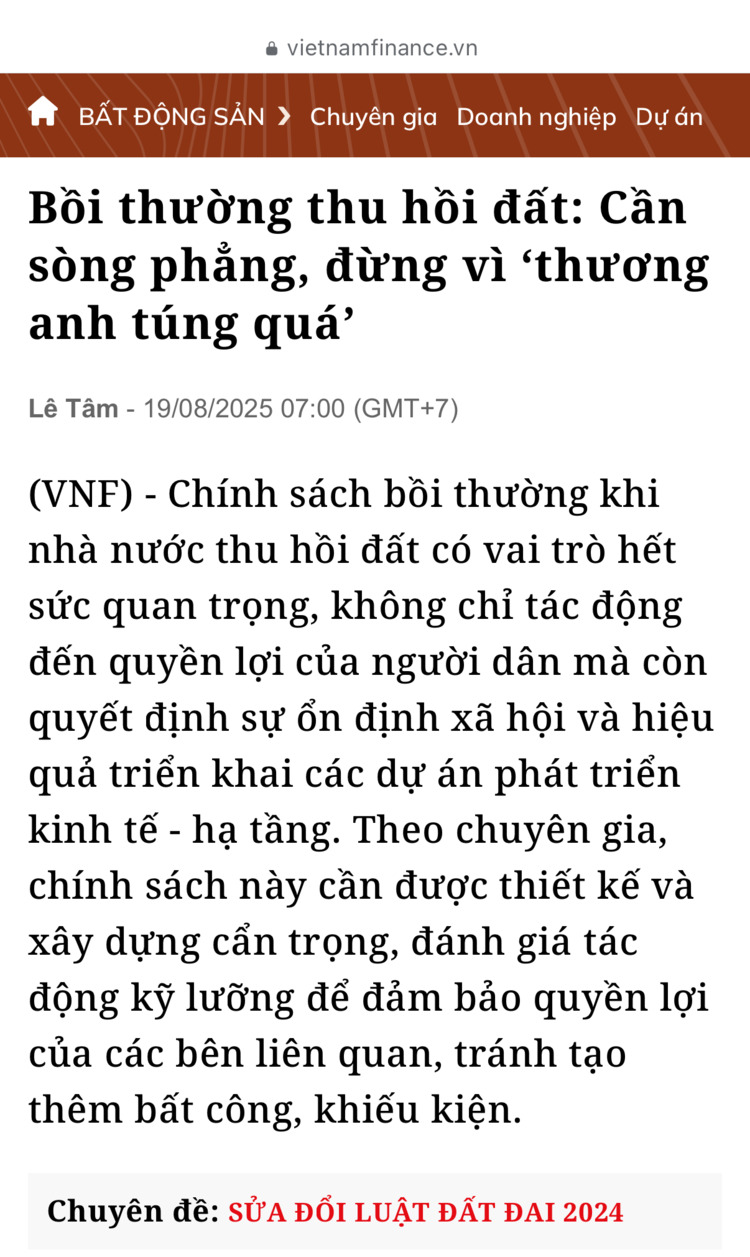 Giá đền bù giải phóng mặt bằng Giá đền bù giải phóng mặt bằng