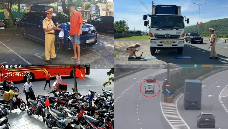 Thông tin giao thông ngày 24/8: Xử phạt xe gắn đèn ưu tiên giả, xe khách đón khách giữa đường và hàng trăm xe quá tải