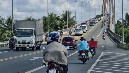 Lần đầu tiên cầu Rạch Miễu thông thoáng ngay ngày đầu nghỉ lễ 2-9