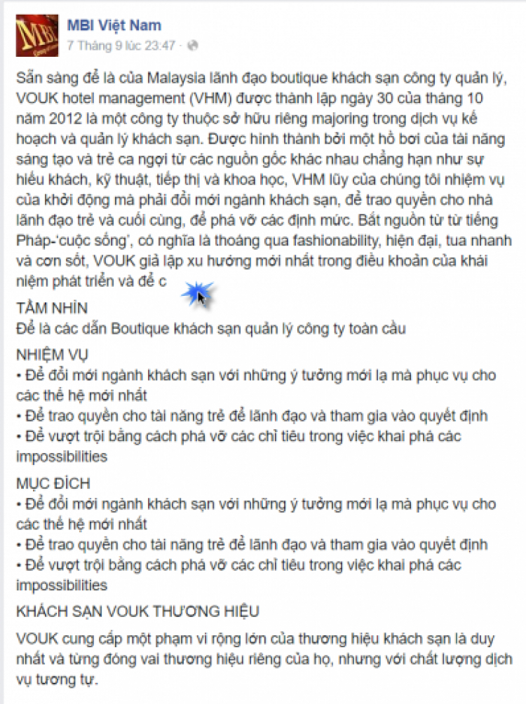 MBI International kinh doanh gì ở Việt Nam?