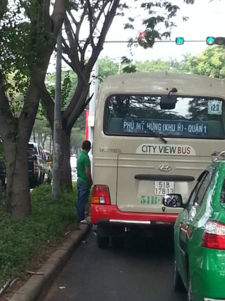 Dừng xe oto để tiểu tiện trên cầu SG