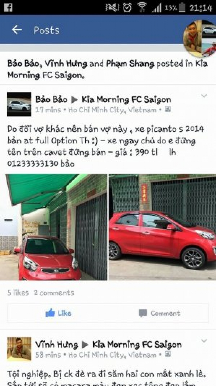 Xe thành viên KIAFC cần bán - cần mua