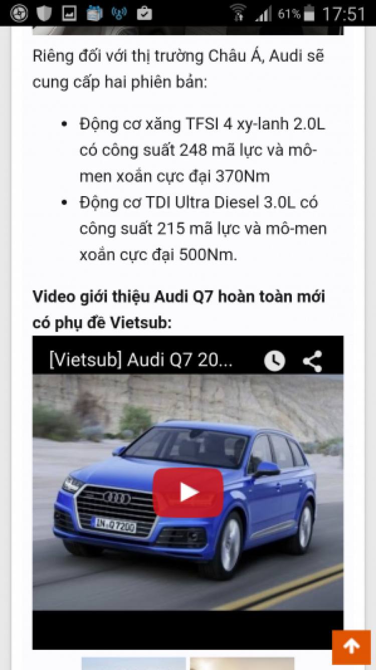 Audi Q7 hoàn toàn mới chính thức ra mắt tại Việt Nam