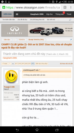 CAMRY CLUB (phần 2)- Đời xe từ 2013 .Giao lưu, chia sẻ chuyện ngoài lề đầy văn hoá!!! CAMRY CLUB (phần 2)- Đời xe từ 2013 .Giao lưu, chia sẻ chuyện ngoài lề đầy văn hoá!!!