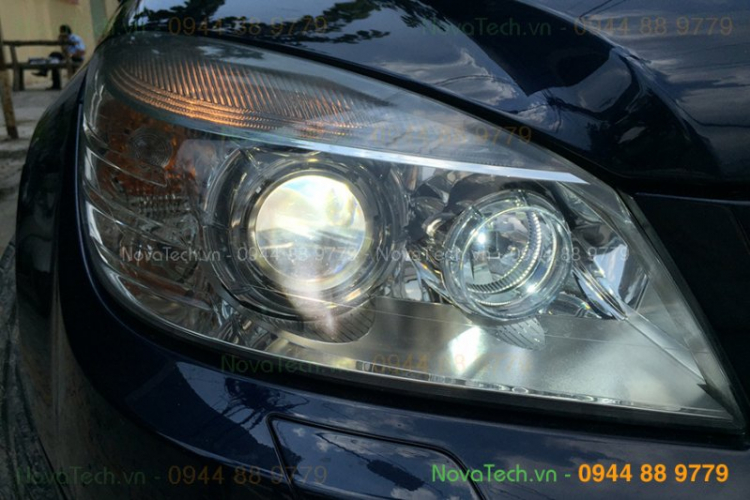 Hình ảnh xe ô tô độ LED Bi Beam, Bi LED, Bi Xenon Philips, Osram siêu sáng, độ Mí LED, Angel Eyes