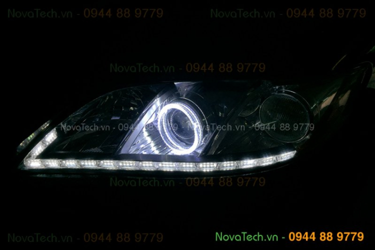 Hình ảnh xe ô tô độ LED Bi Beam, Bi LED, Bi Xenon Philips, Osram siêu sáng, độ Mí LED, Angel Eyes