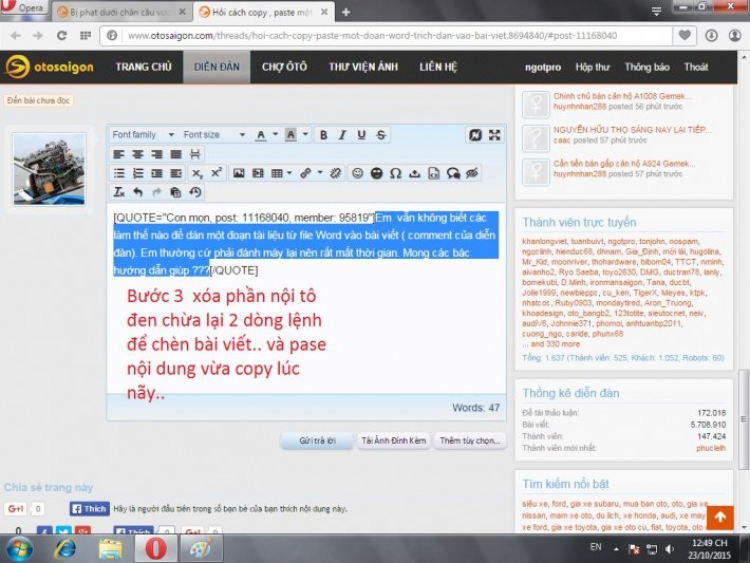 Hỏi cách copy , paste một đoạn word trích dẫn vào bài viết ?