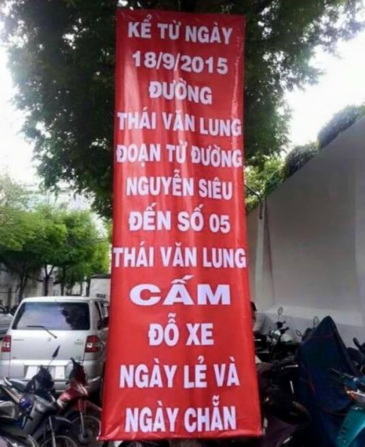 Cấm đổ xe ngày lẻ và ngày chẵn ?