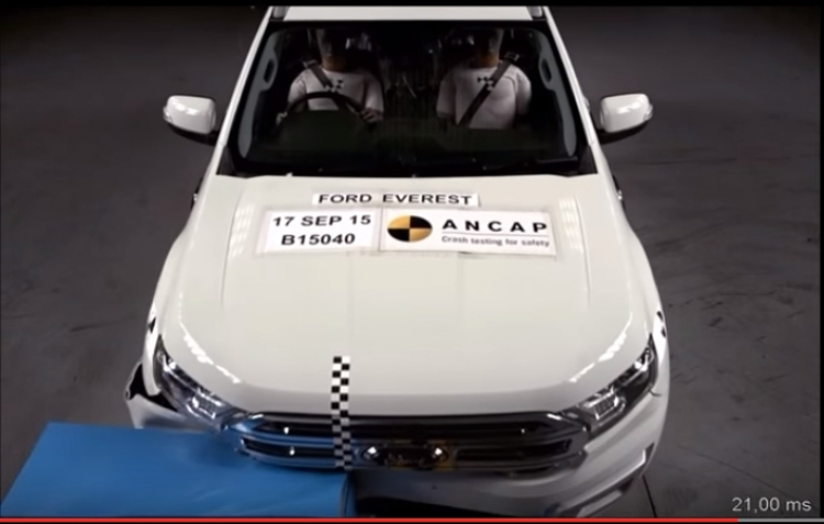 Ford Everest 2016 đạt an toàn 5 sao của ANCAP Ford Everest 2016 đạt an toàn 5 sao của ANCAP