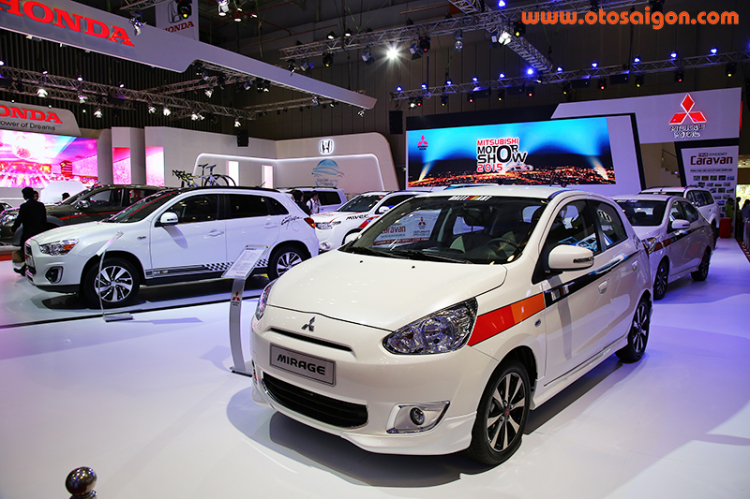 [VMS 2015] Mitsubishi "khoe" dàn xe tiết kiệm nhiên liệu tại triển lãm