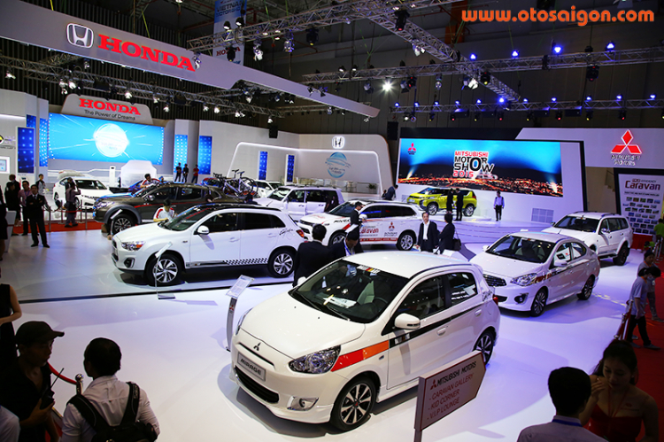 [VMS 2015] Mitsubishi "khoe" dàn xe tiết kiệm nhiên liệu tại triển lãm