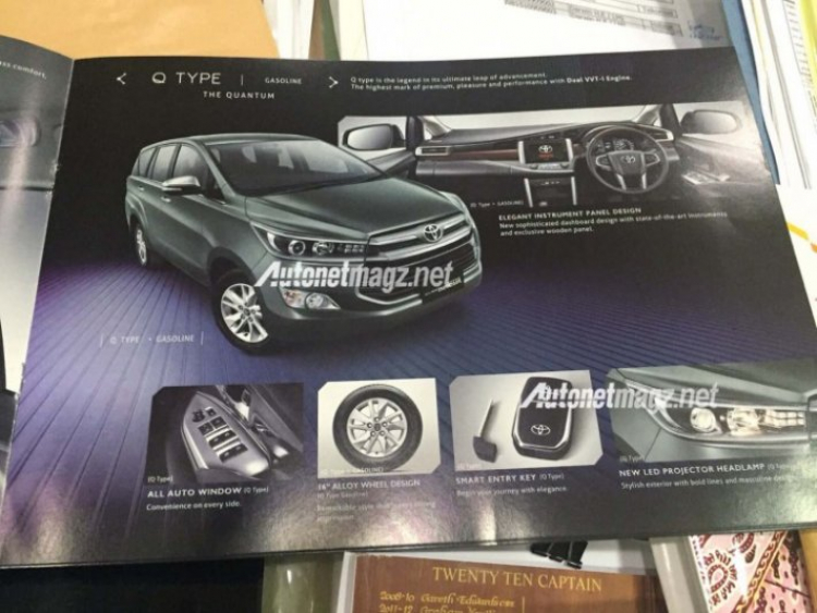 Toyota Innova 2016 lộ diện trên Catalogue bán hàng