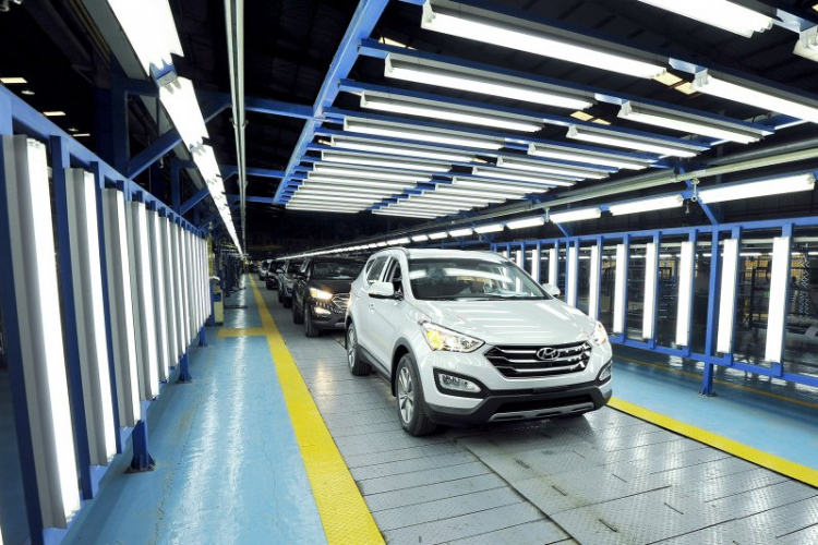 Chiếc Hyundai SantaFe thứ 4.000 xuất xưởng tại Việt Nam