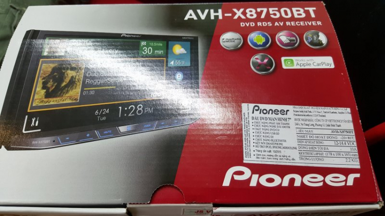 Pioneer AVH-X8750BT - Ra mắt anh em hội gạch chéo đít...hehe Pioneer AVH-X8750BT - Ra mắt anh em hội gạch chéo đít...hehe