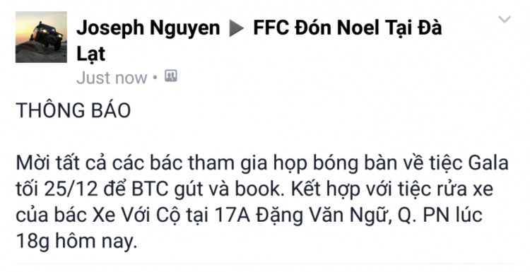 {CARAVAN}: Đà Lạt vào đông - FFC đón Noel 2015 tại Đà Lạt (25, 26, 27/12/2015)