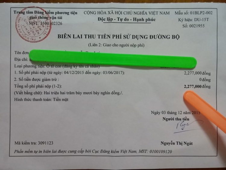 Một số lưu ý mới khi đi đăng kiểm cuối năm 2015! Một số lưu ý mới khi đi đăng kiểm cuối năm 2015!