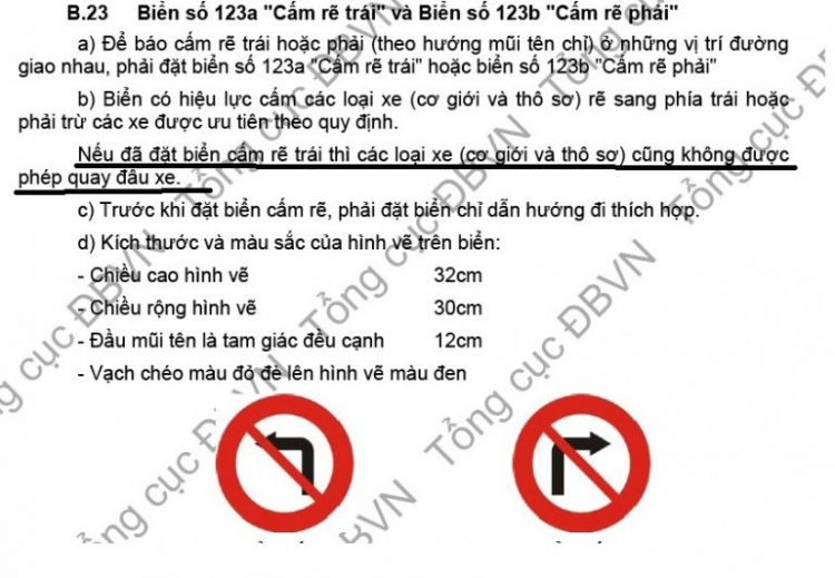 Cập nhật kiếm thức: biển cấm ô tô rẽ trái có được quay đầu?