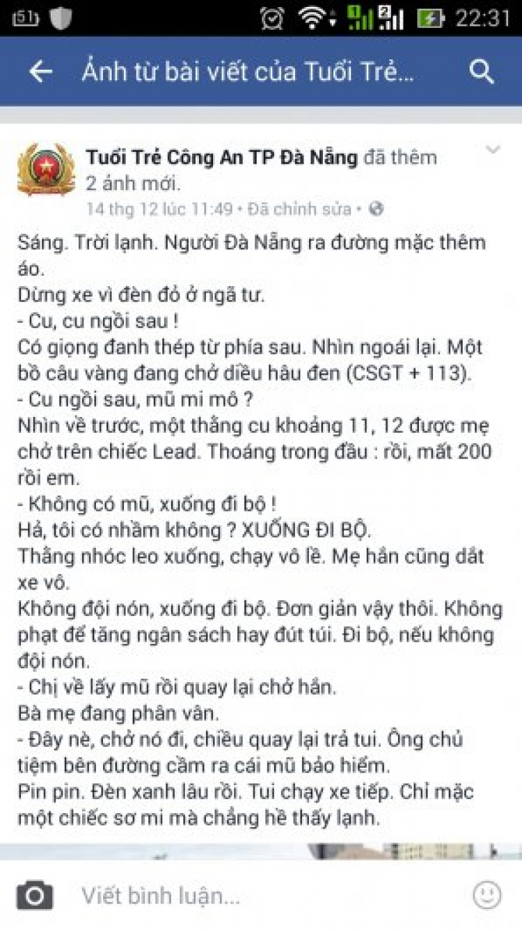 CSGT ĐÀ NẴNG THẬT NGƯỠNG MỘ.