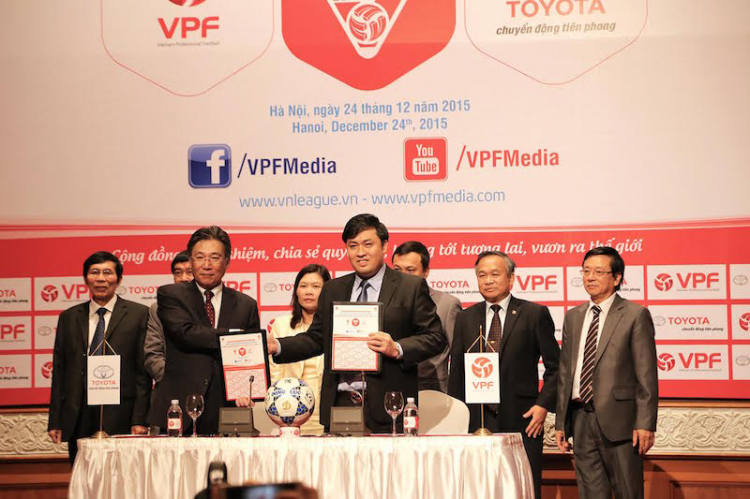Toyota Việt Nam tiếp tục tài trợ chính cho V-League 2016