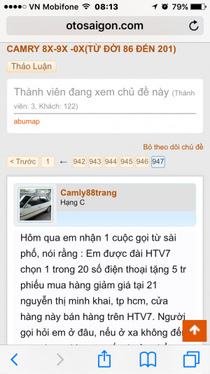 Camry: Trao đổi kinh nghiệm sửa chữa, phụ tùng Camry 8X 9X 0X (Đời 86 đến 2000) Camry: Trao đổi kinh nghiệm sửa chữa, phụ tùng Camry 8X 9X 0X (Đời 86 đến 2000)