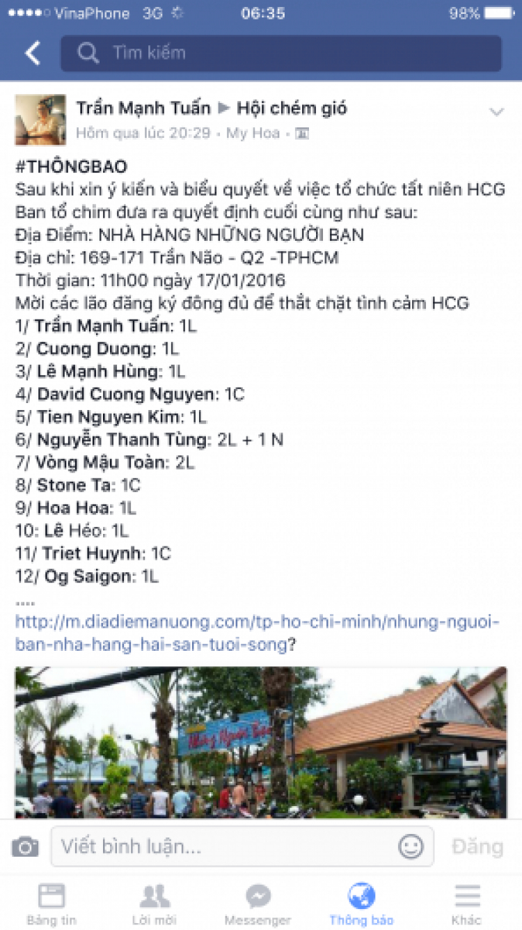 Giao lưu hàng ngày giữa Các Mem Hội Chém Gió