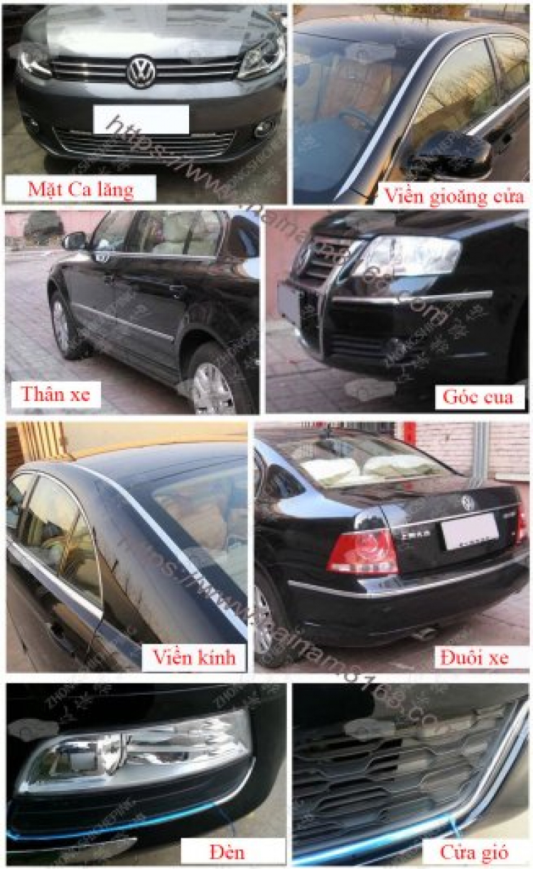 Ốp viền đuôi xe và 4 cánh cửa Ốp viền đuôi xe và 4 cánh cửa