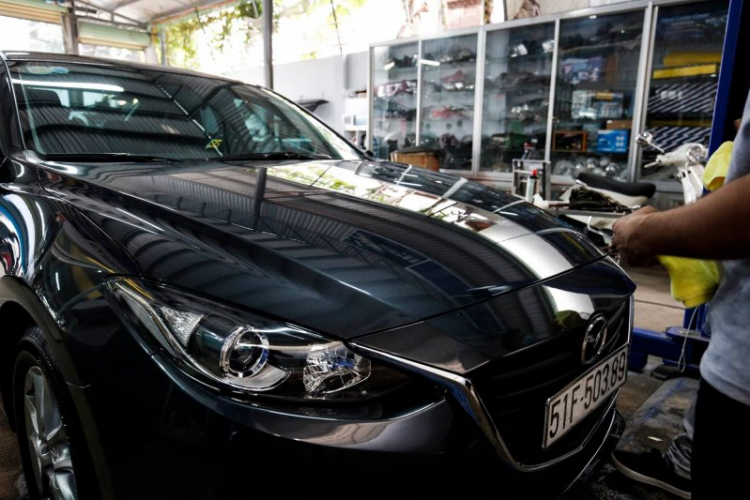 Quá trình nâng cấp và độ mazda 3 all new của Thần đèn . Quá trình nâng cấp và độ mazda 3 all new của Thần đèn .