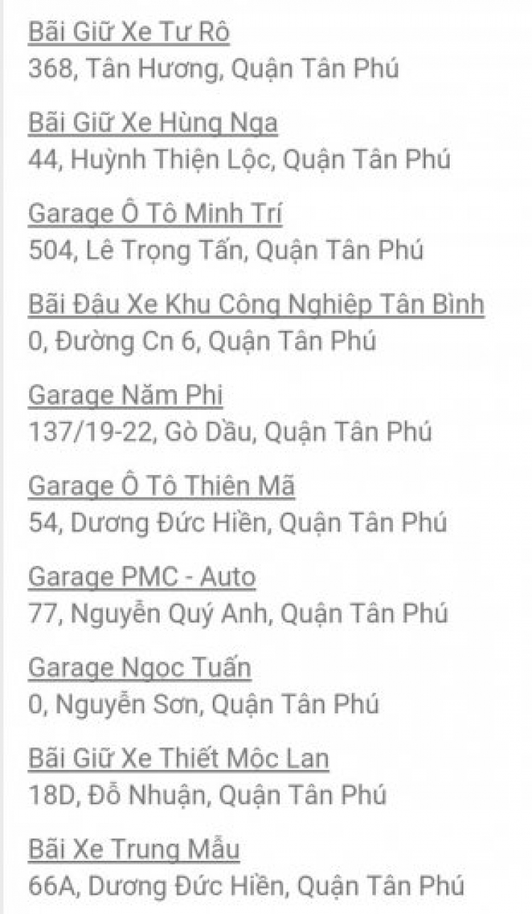 TV bãi gửi xe ở Tân Phú TV bãi gửi xe ở Tân Phú