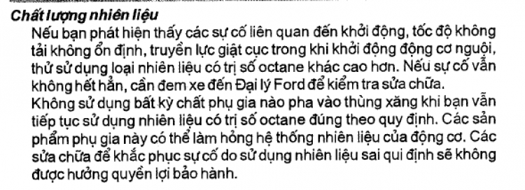 Xăng A95 đang có vấn đề. Các bác cẩn thận.