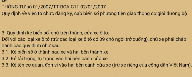 Xe bán tải có phải dán decan tên công ty, tải trọng ?