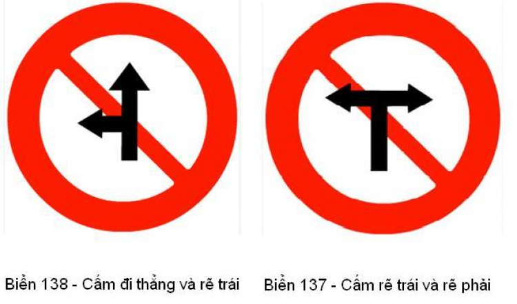 Biển cấm rẽ trái thì có cấm quay đầu luôn ko? Biển cấm rẽ trái thì có cấm quay đầu luôn ko?