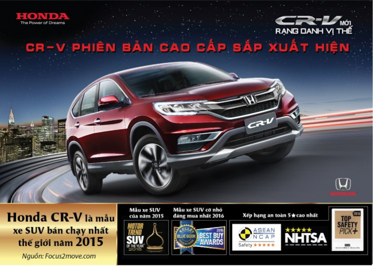 Honda CR-V sắp có thêm phiên bản cao cấp tại Việt Nam