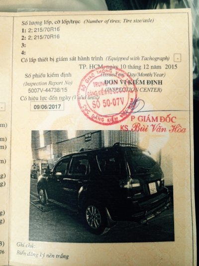 Cản sau và đăng kiểm Cản sau và đăng kiểm