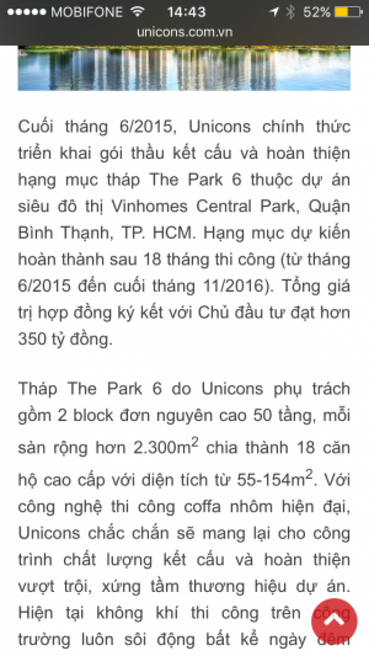 Trao đổi về Vinhomes Tân Cảng (Central Park)