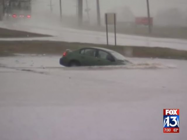 Video: phụ nữ lái xe vào đường ngập sâu vì đã có bảo hiểm