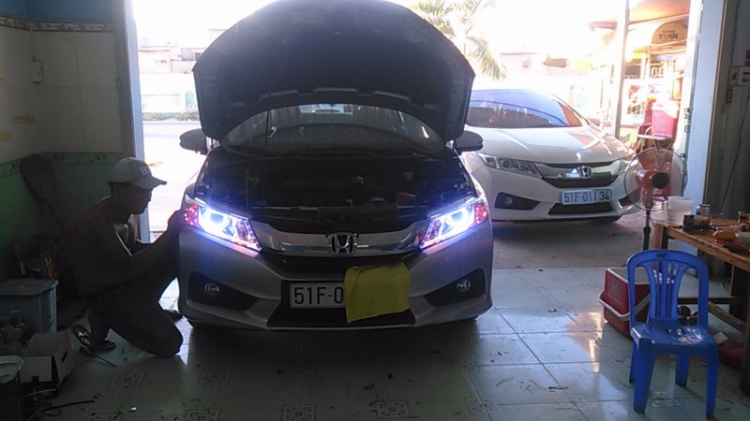 Hình ảnh các xe Honda City nâng cấp bi xenon tại VTworkshop.